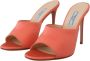 Prada Coral Calzature Leren Stiletto`s Hakken Sandalen Schoenen Orange Dames - Thumbnail 3