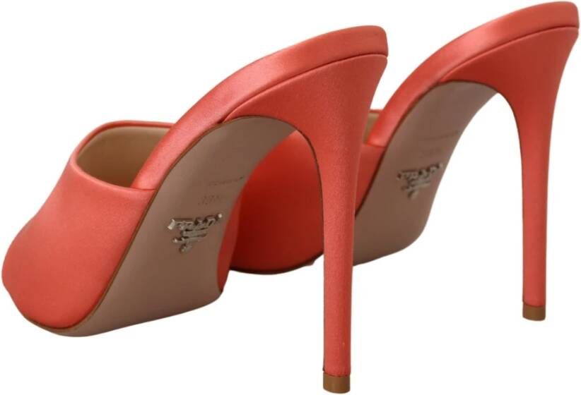 Prada Heeled Mules Oranje Dames