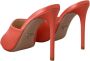 Prada Coral Calzature Leren Stiletto`s Hakken Sandalen Schoenen Orange Dames - Thumbnail 4