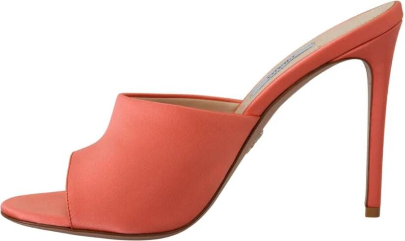 Prada Heeled Mules Oranje Dames