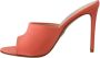 Prada Coral Calzature Leren Stiletto`s Hakken Sandalen Schoenen Orange Dames - Thumbnail 5