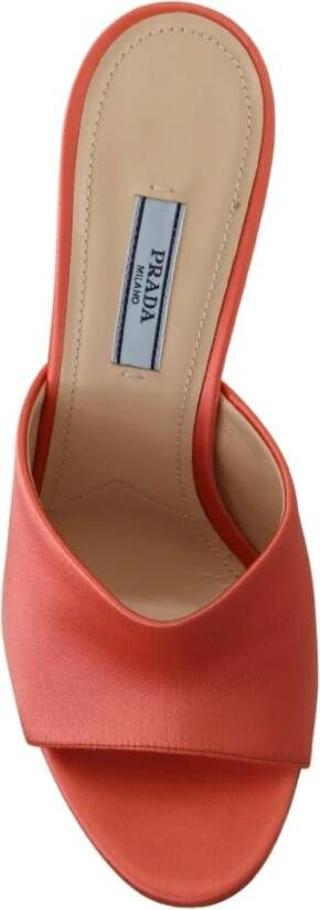 Prada Heeled Mules Oranje Dames