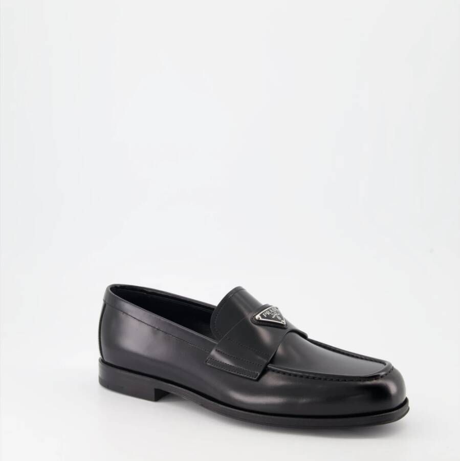 Prada Leren Instap Mocassins Black Heren