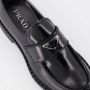 Prada Chocolade Geborstelde Loafers Black Heren - Thumbnail 10