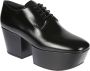 Prada Leren Platform Loafers Veters Hak Black Dames - Thumbnail 2