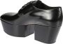 Prada Leren Platform Loafers Veters Hak Black Dames - Thumbnail 3