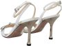 Prada Zilver Wit Leren Enkelband Hakken White Dames - Thumbnail 4