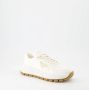 Prada Witte Leren Sneakers met Merkhiel White Dames - Thumbnail 2