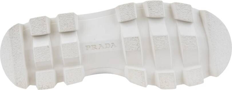 Prada Leren Vetersneakers voor Dames White Dames