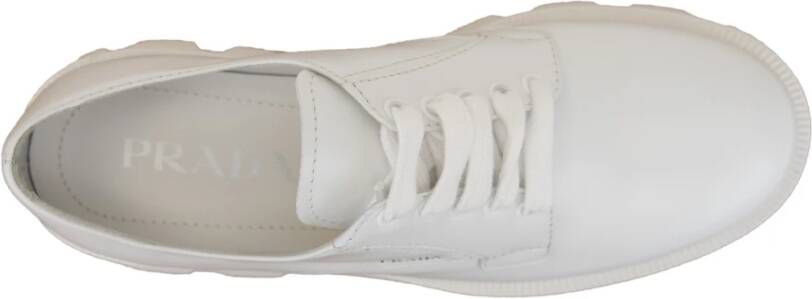 Prada Leren Vetersneakers voor Dames White Dames