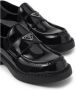 Prada Logo Plaque Leren Loafers Black Heren - Thumbnail 3