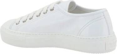 Prada Luxe Leren Sneakers met Patentontwerp White Dames