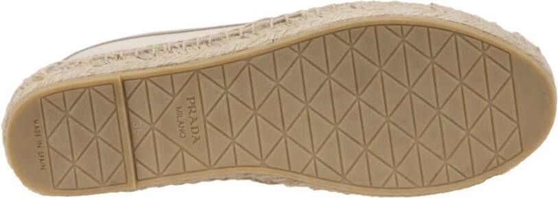 Prada Mesh Slip-On Espadrilles Beige Dames