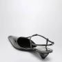 Prada Metallic Slingback Lage Hakken Black Dames - Thumbnail 2