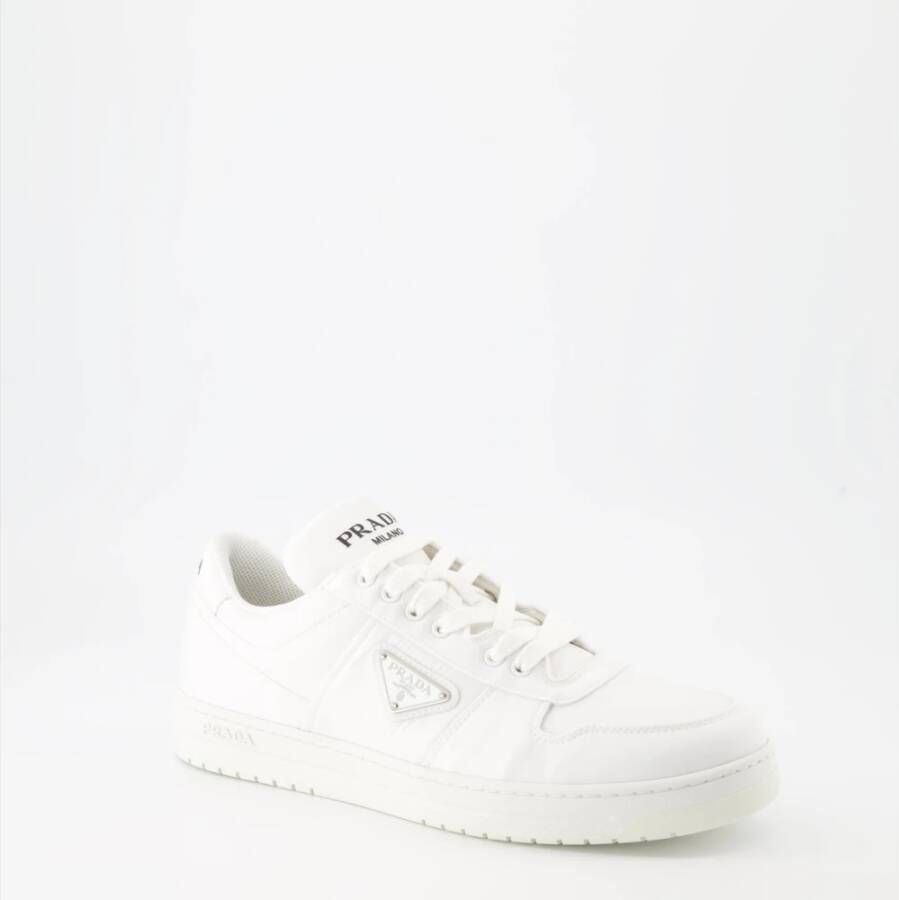 Prada Nylon Veterschoenen White Heren