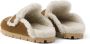 Prada Shearling Trim Slip-On Platte Schoenen Brown Dames - Thumbnail 4