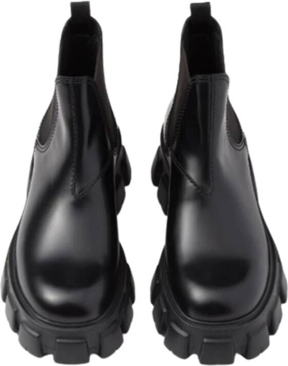 Prada Stijlvolle High-Top Laarzen Black Heren