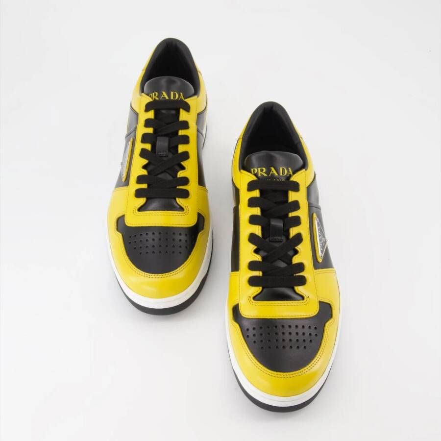 Prada Urban Leren Sneakers Yellow Heren