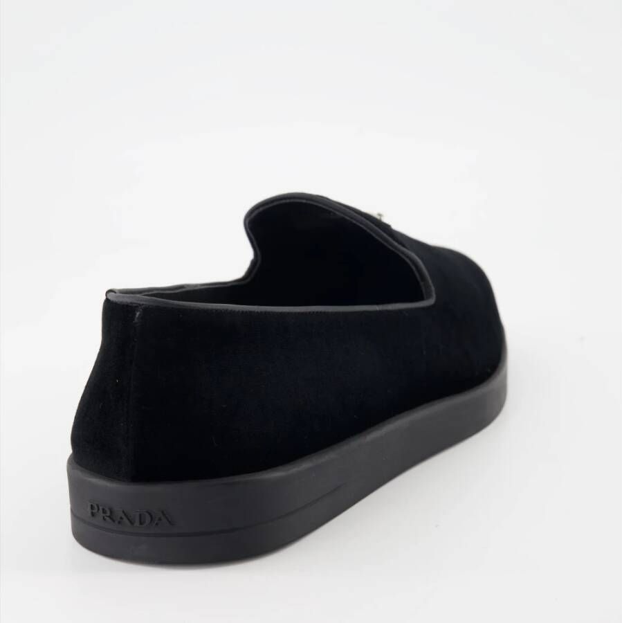 Prada Velours Instappers Black Heren