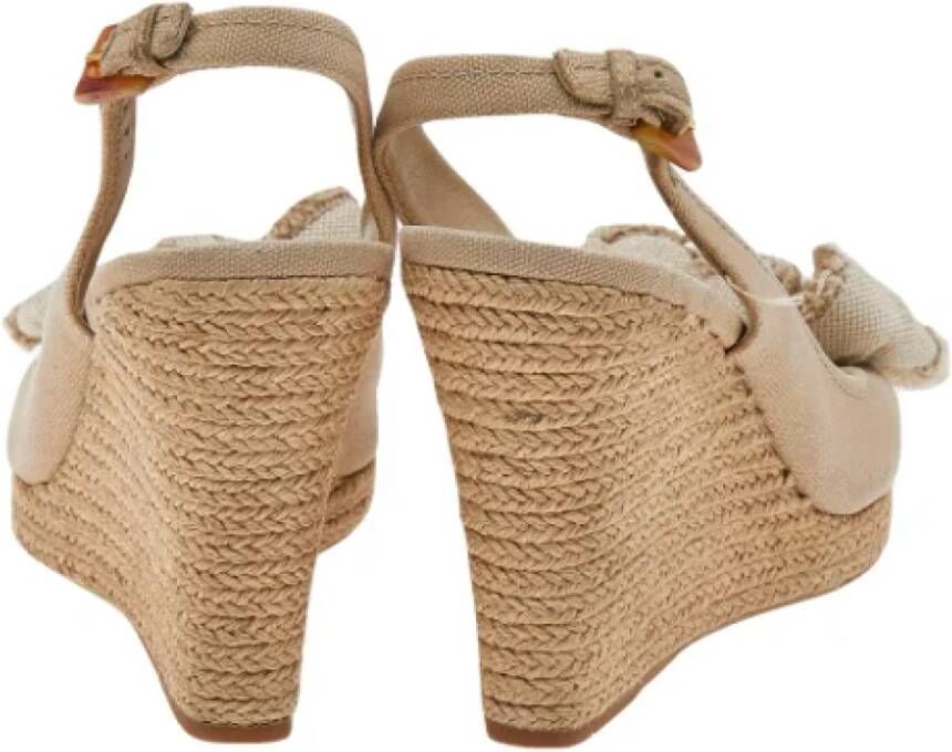 Prada Vintage Pre-owned Canvas sandals Beige Dames