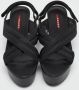 Prada Vintage Pre-owned Canvas sandals Black Dames - Thumbnail 3