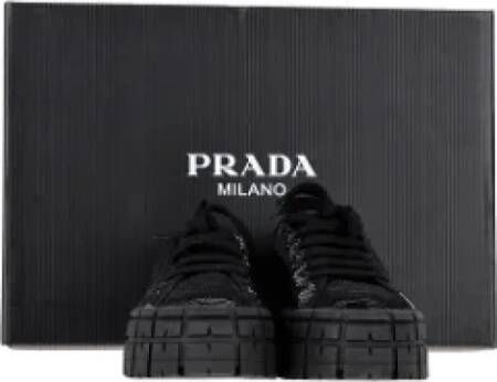 Prada Vintage Pre-owned Fabric sneakers Black Dames