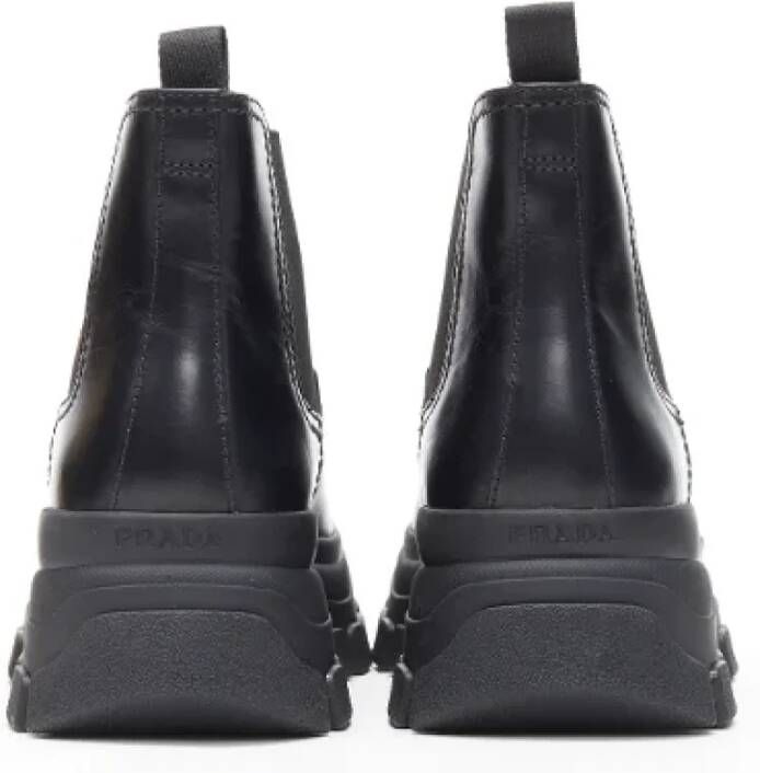 Prada Vintage Pre-owned Leather boots Black Dames