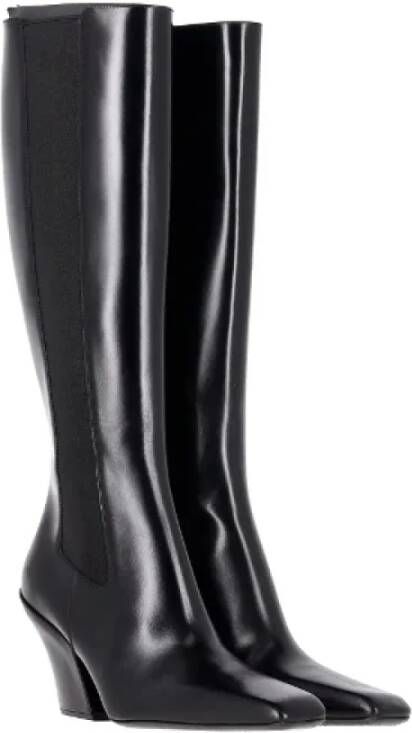 Prada Vintage Pre-owned Leather boots Black Dames