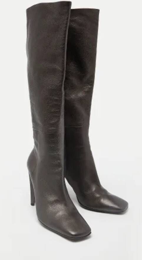 Prada Vintage Pre-owned Leather boots Black Dames