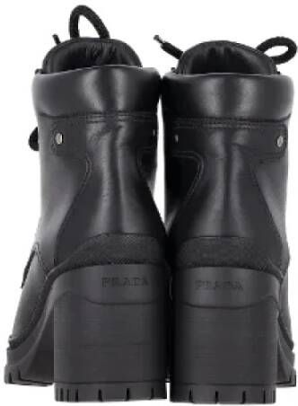 Prada Vintage Pre-owned Leather boots Black Dames