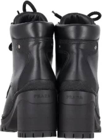 Prada Vintage Pre-owned Leather boots Black Dames