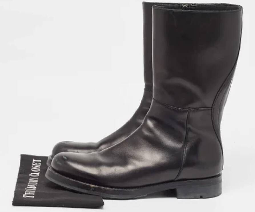 Prada Vintage Pre-owned Leather boots Black Dames