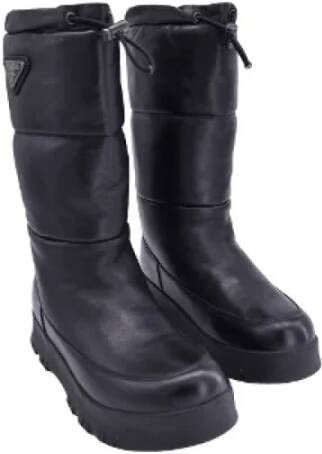 Prada Vintage Pre-owned Leather boots Black Dames