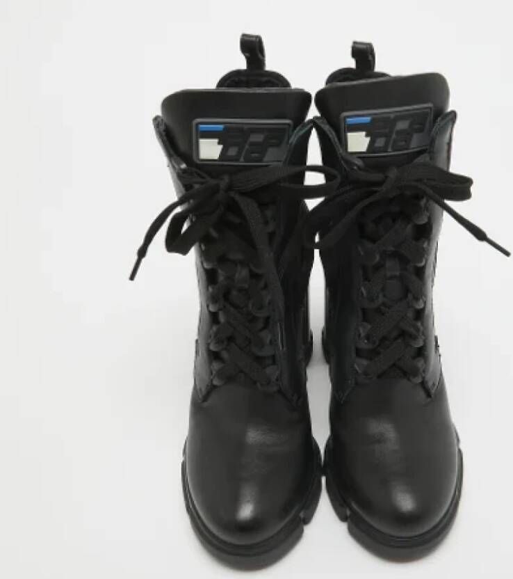 Prada Vintage Pre-owned Leather boots Black Dames