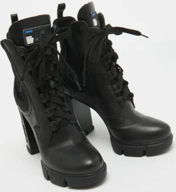 Prada Vintage Pre-owned Leather boots Black Dames