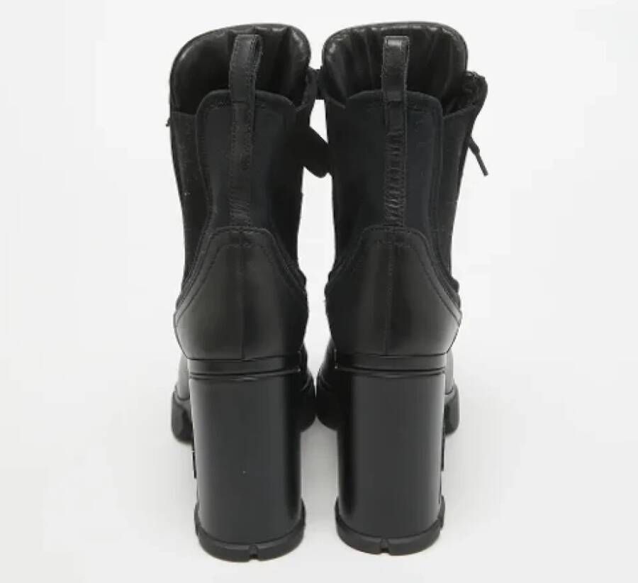 Prada Vintage Pre-owned Leather boots Black Dames