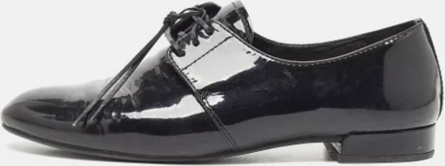 Prada Vintage Pre-owned Leather flats Black Dames