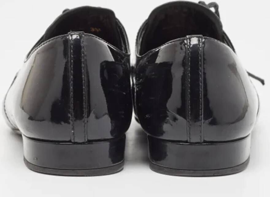 Prada Vintage Pre-owned Leather flats Black Dames