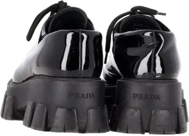 Prada Vintage Pre-owned Leather flats Black Dames