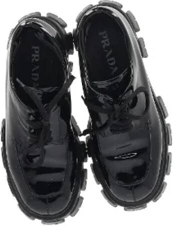 Prada Vintage Pre-owned Leather flats Black Dames