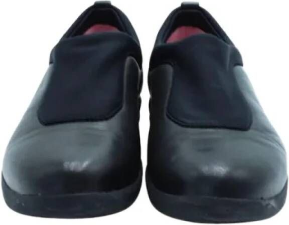 Prada Vintage Pre-owned Leather flats Black Dames