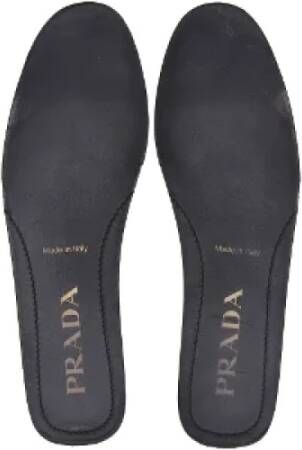 Prada Vintage Pre-owned Leather flats Black Dames