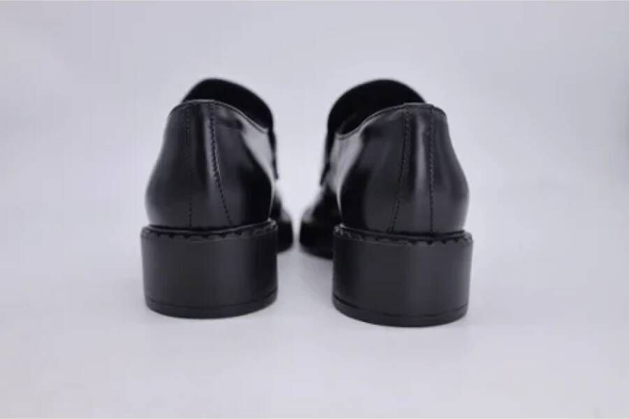 Prada Vintage Pre-owned Leather flats Black Dames