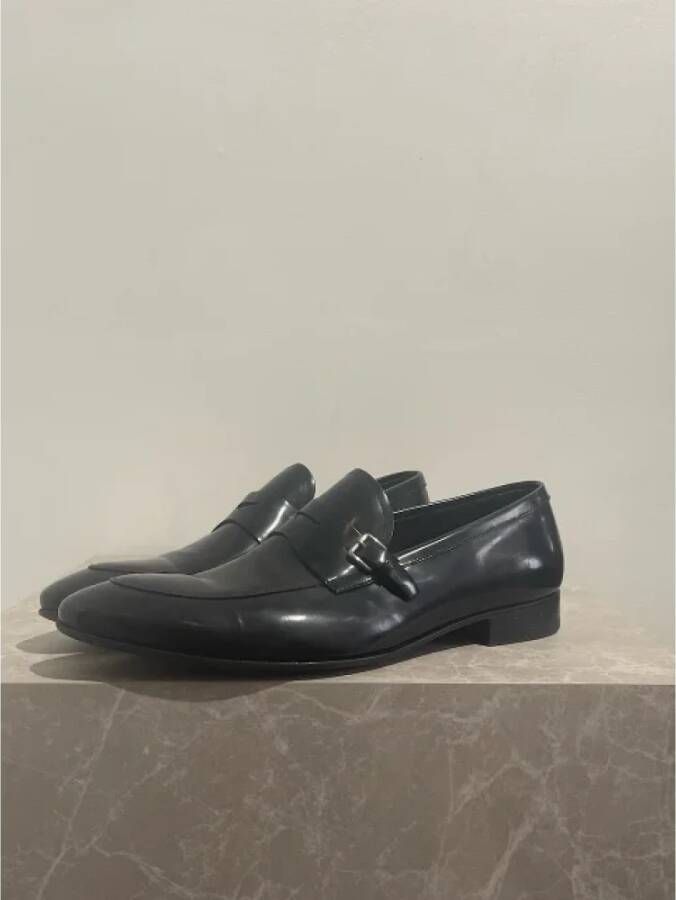 Prada Vintage Pre-owned Leather flats Black Dames