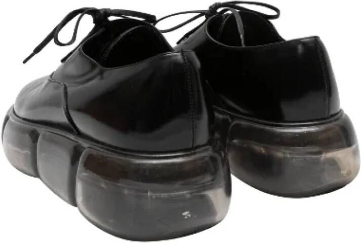 Prada Vintage Pre-owned Leather flats Black Dames