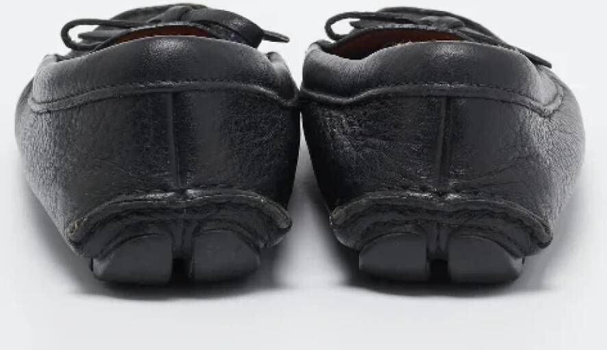 Prada Vintage Pre-owned Leather flats Black Dames