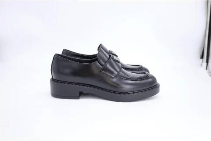 Prada Vintage Pre-owned Leather flats Black Dames