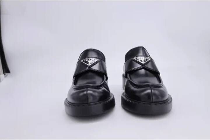 Prada Vintage Pre-owned Leather flats Black Dames