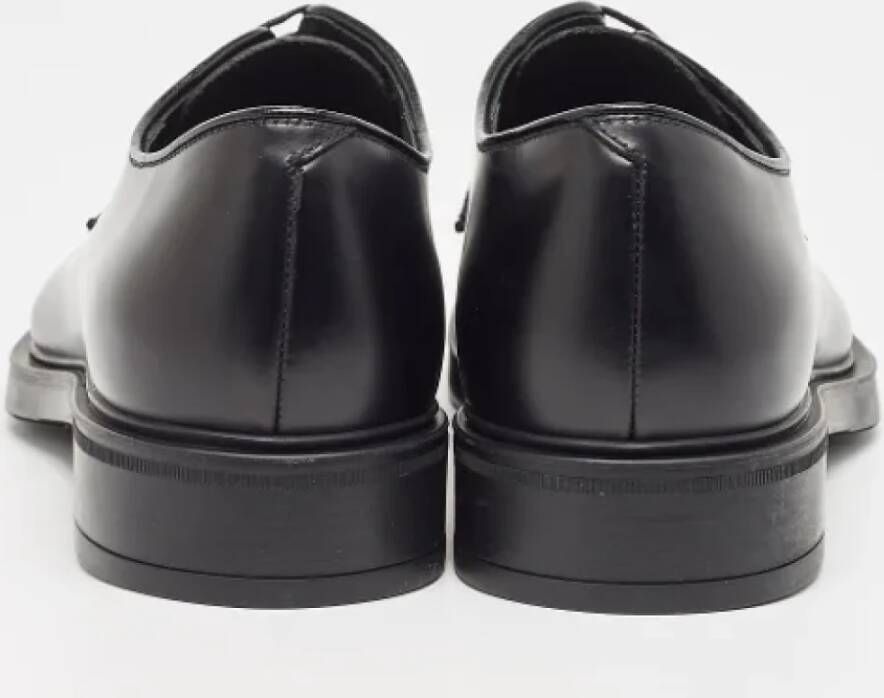 Prada Vintage Pre-owned Leather flats Black Heren