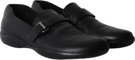 Prada Vintage Pre-owned Leather flats Black Heren